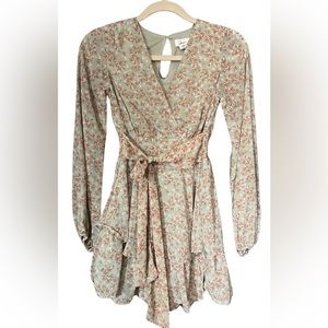 Light green floral dress